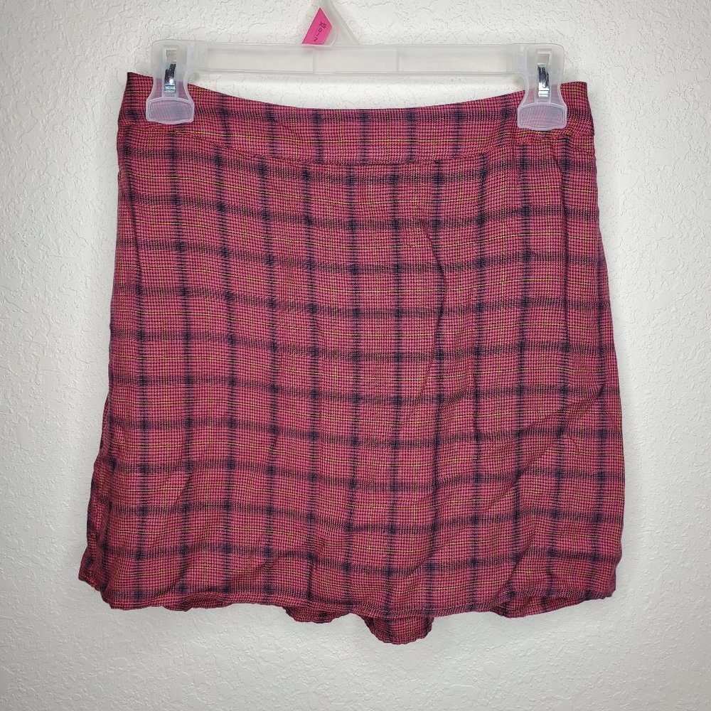 American Eagle Maroon Plaid Skirt